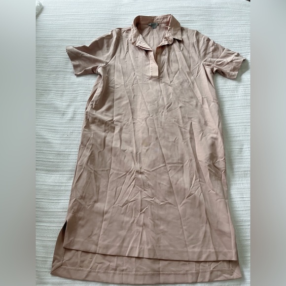 COS collared shirt dress with pockets. Light pink. Simple and chic - Picture 1 of 3